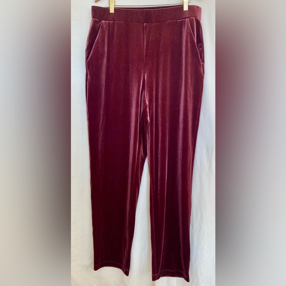 LOFT Velvet Maroon Pants Size LT
